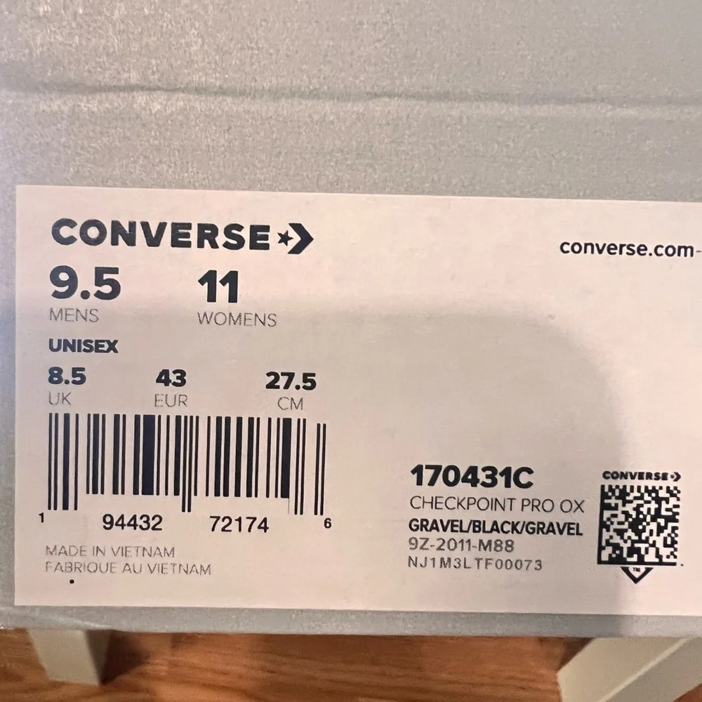 CONVERSE CHECKPOINT PRO OX GRAVEL BLACK - Picture 3 of 13